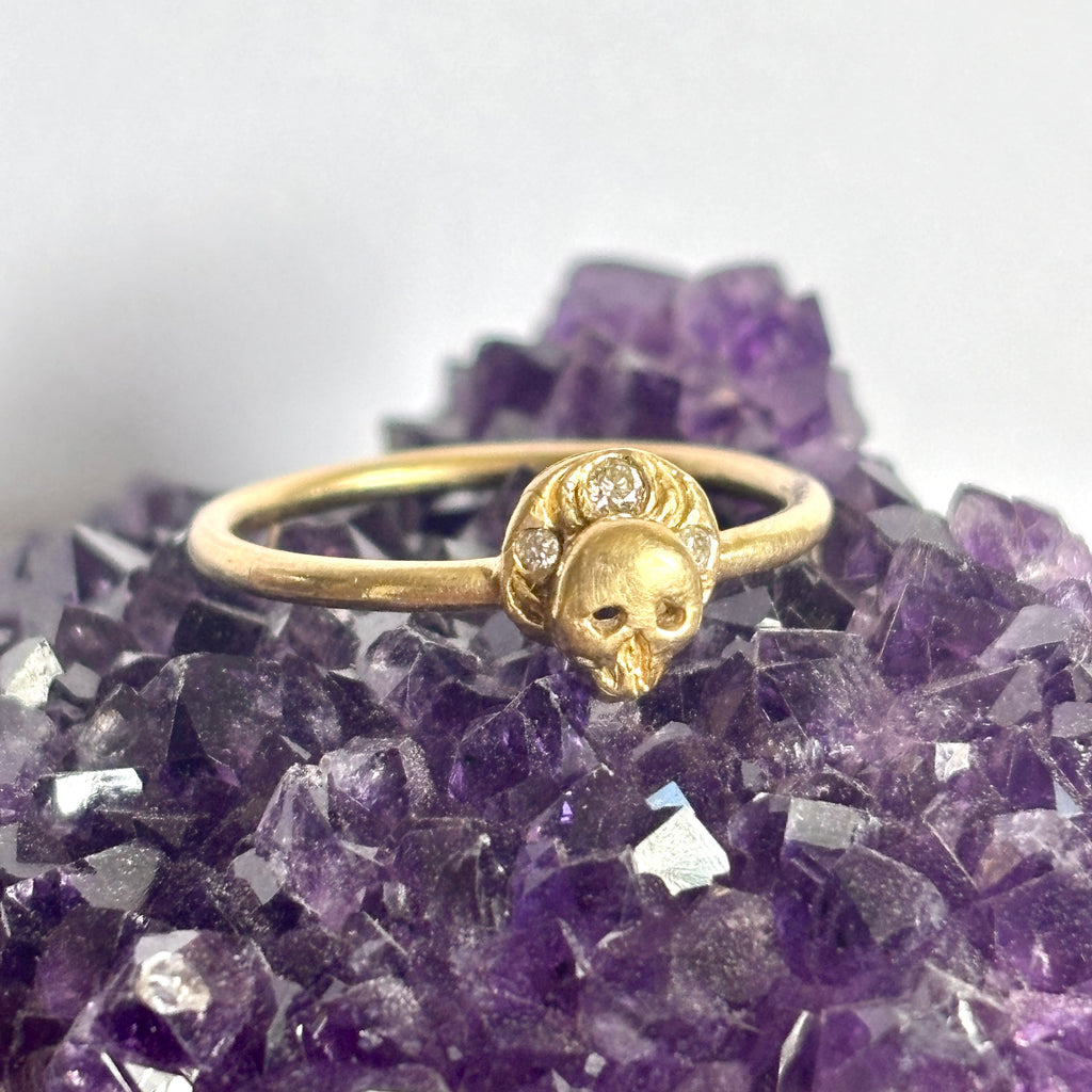 Freya Skull Ring by Myth & Stone