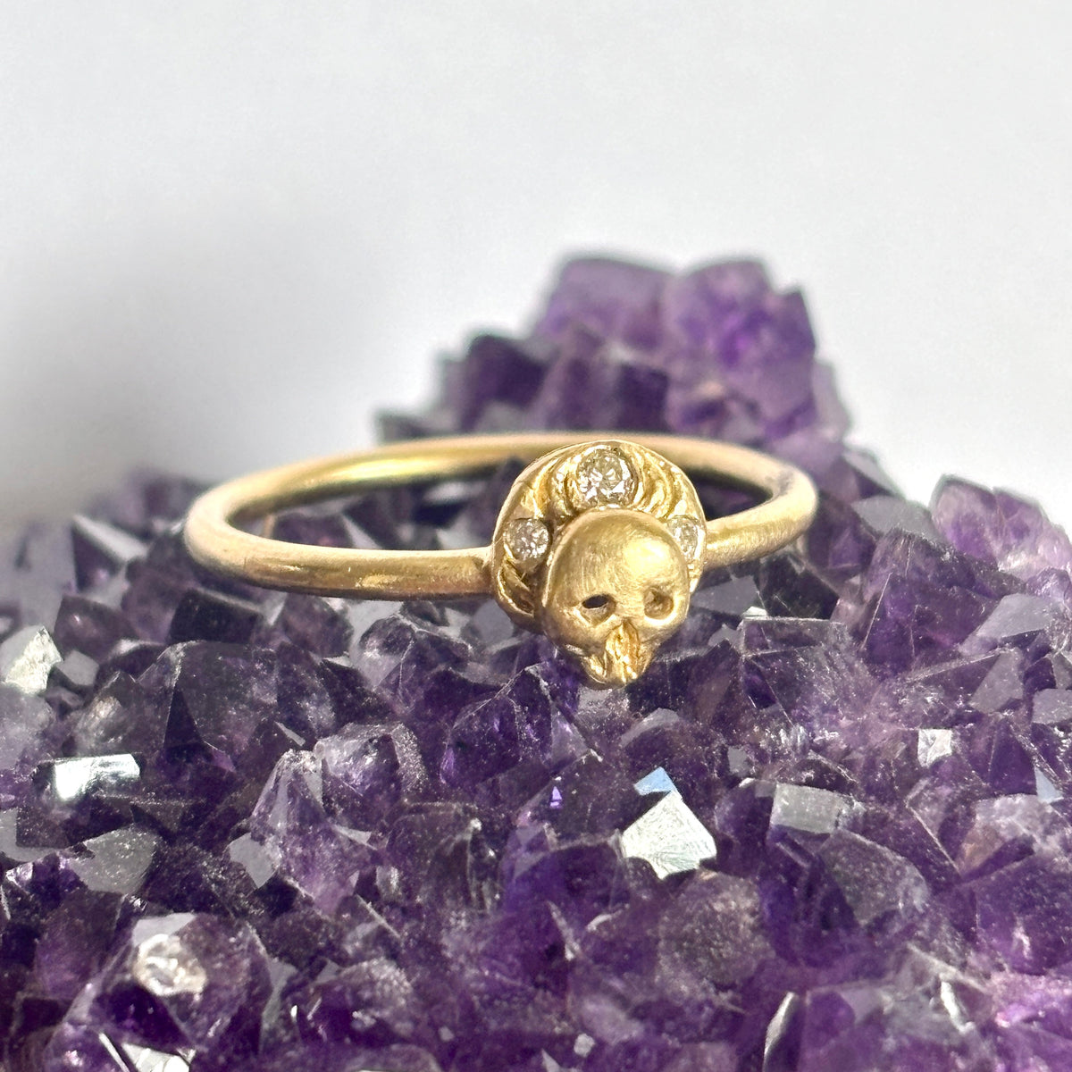 Freya Skull Ring by Myth & Stone