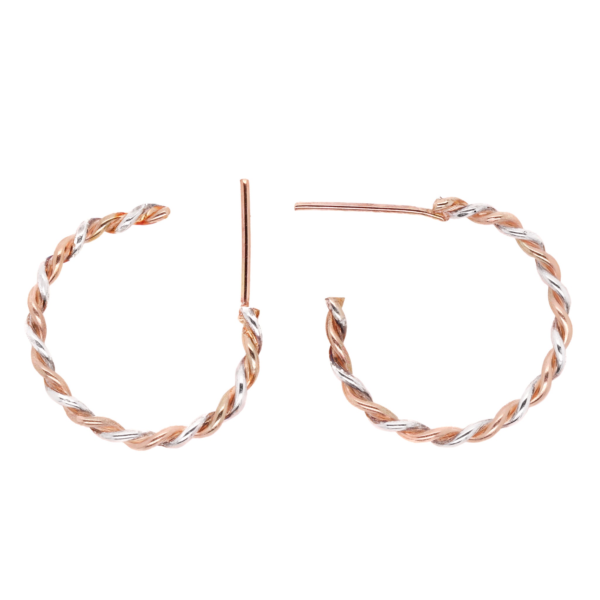 Hand Spun Demi Hoops