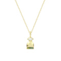 Rhea Inlay Necklace - White Diamond, Larsonite Jasper (B/G)