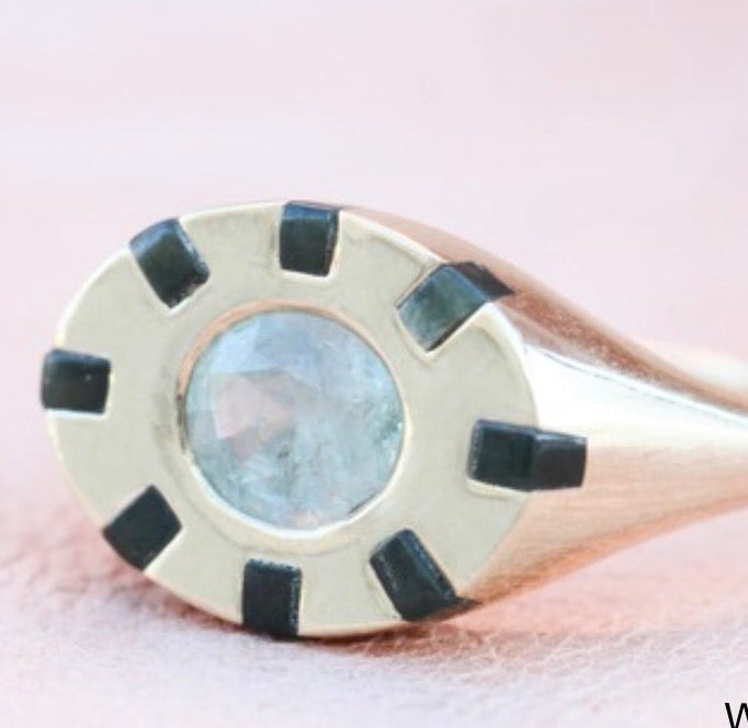 Golden Wheel Signet Ring