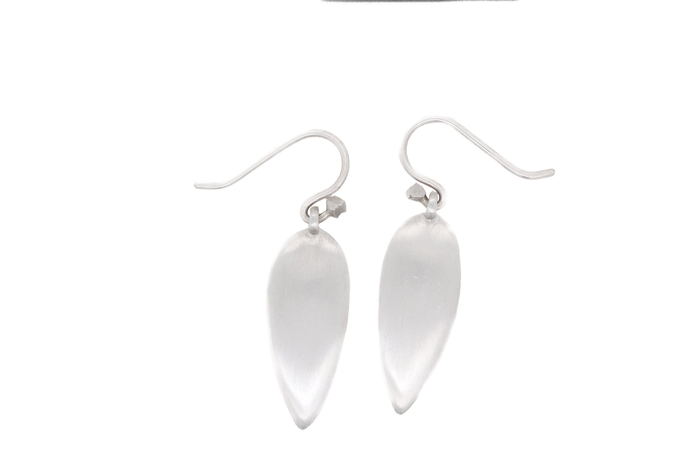 Large Ravan Drop Earrings Silver