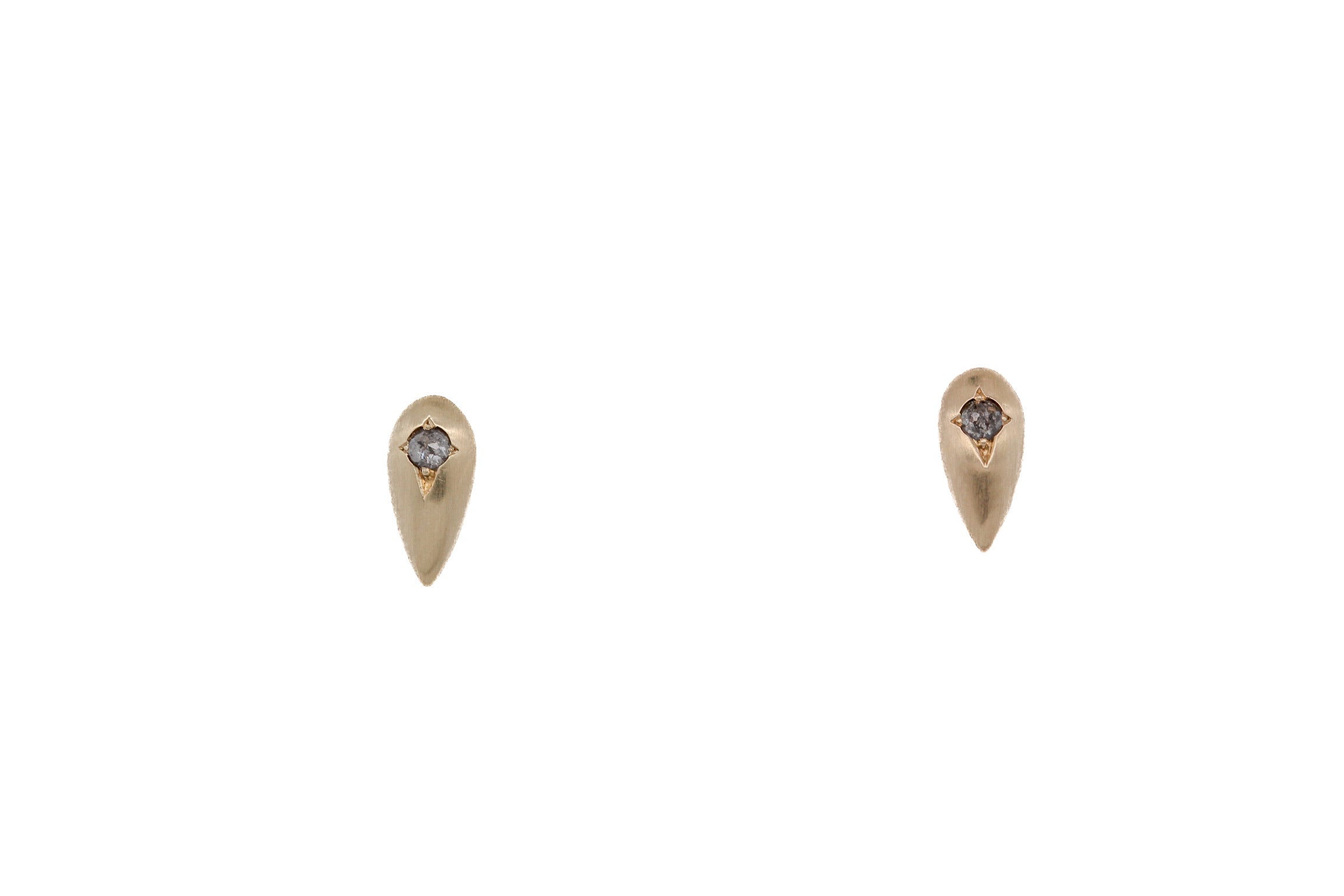Inina Rose Cut Grey Diamond Studs 10Ky