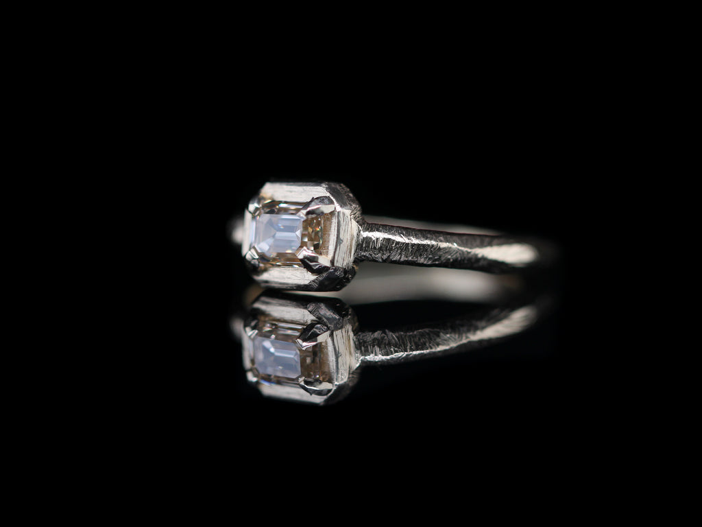 0.73 Cut Corner Step Cut Diamond Ring