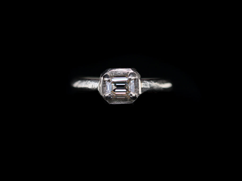 0.73 Cut Corner Step Cut Diamond Ring