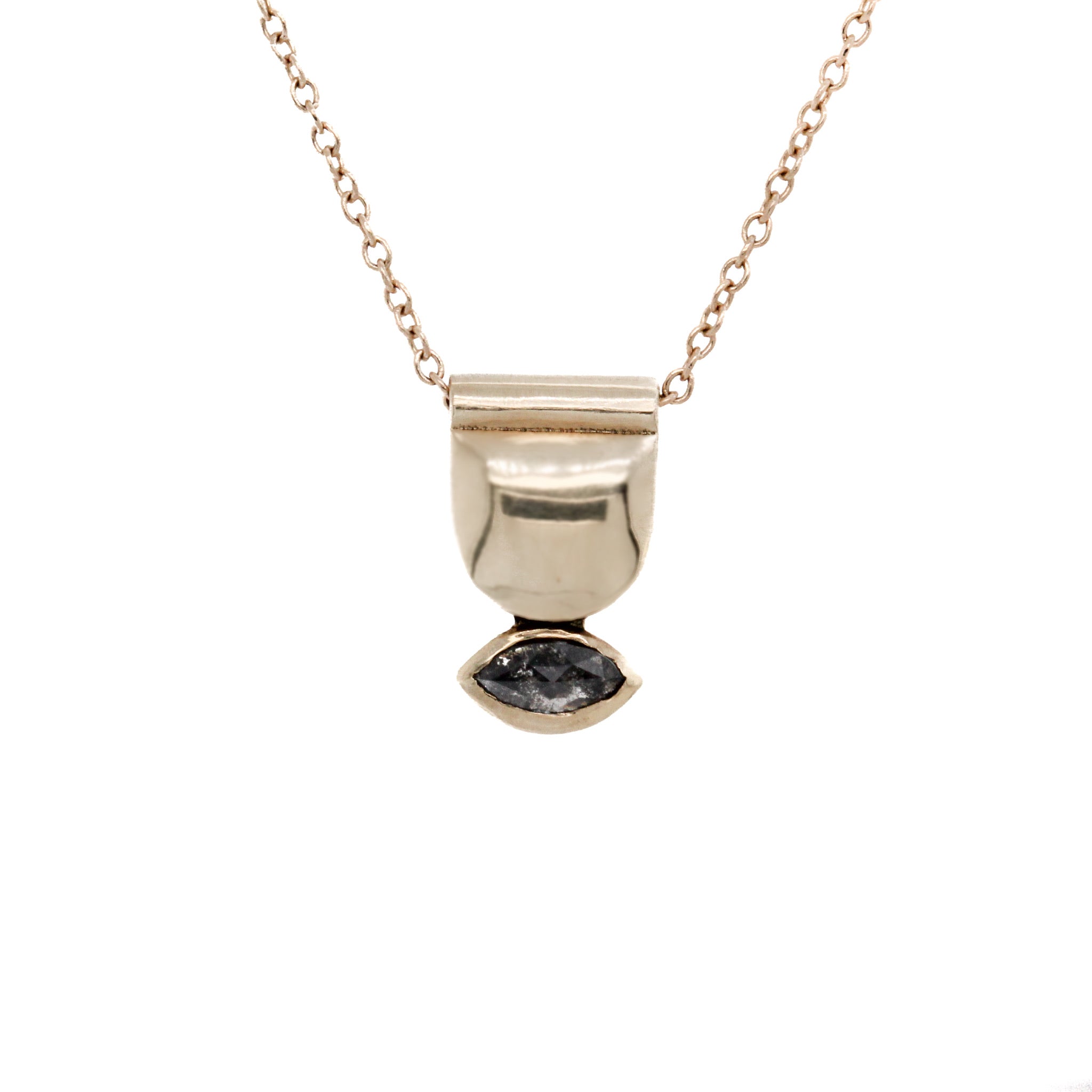 Rhea Necklace - Salt and Pepper Diamond