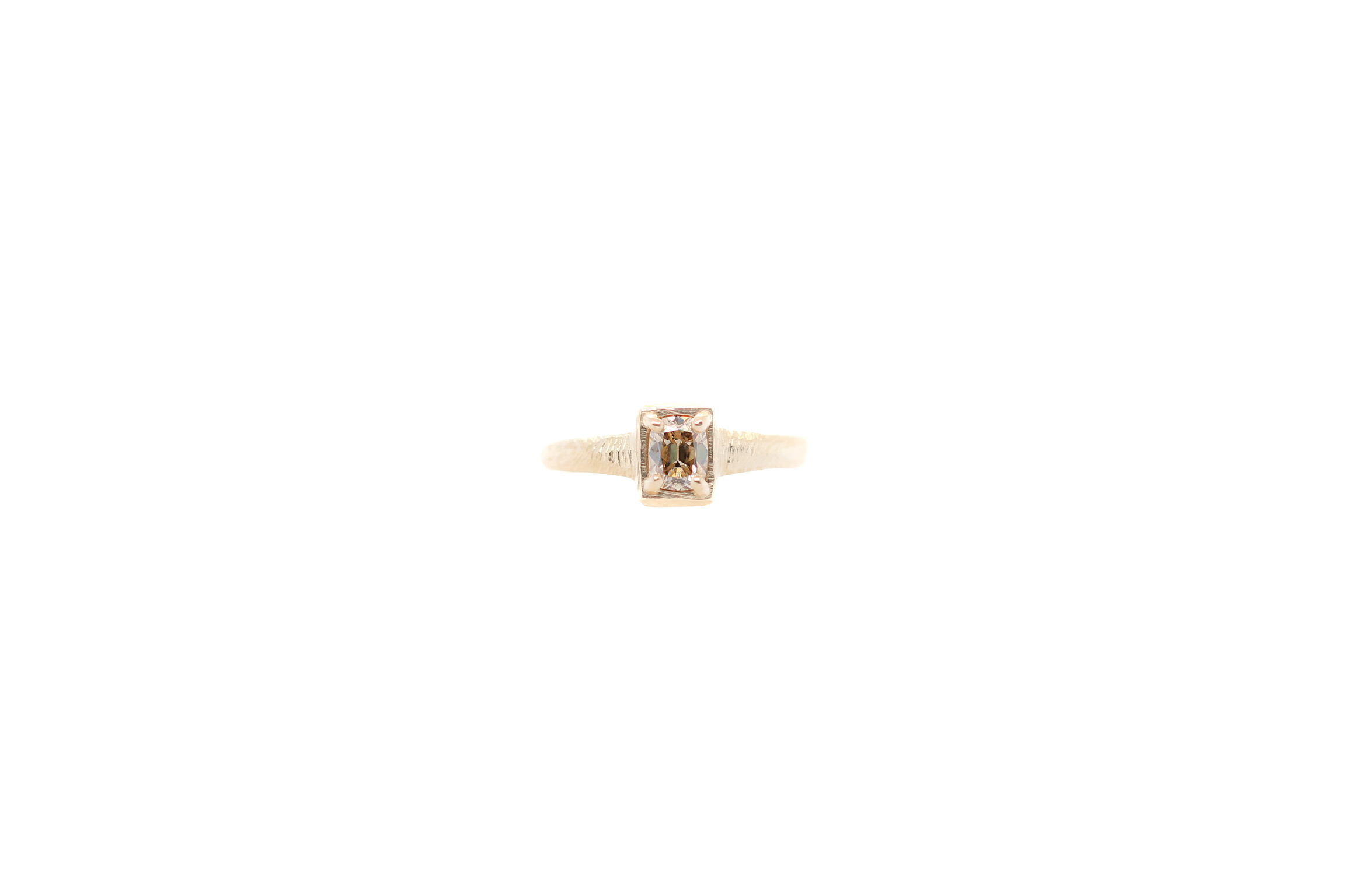 0.52 Carat Modern Antique Diamond Ring