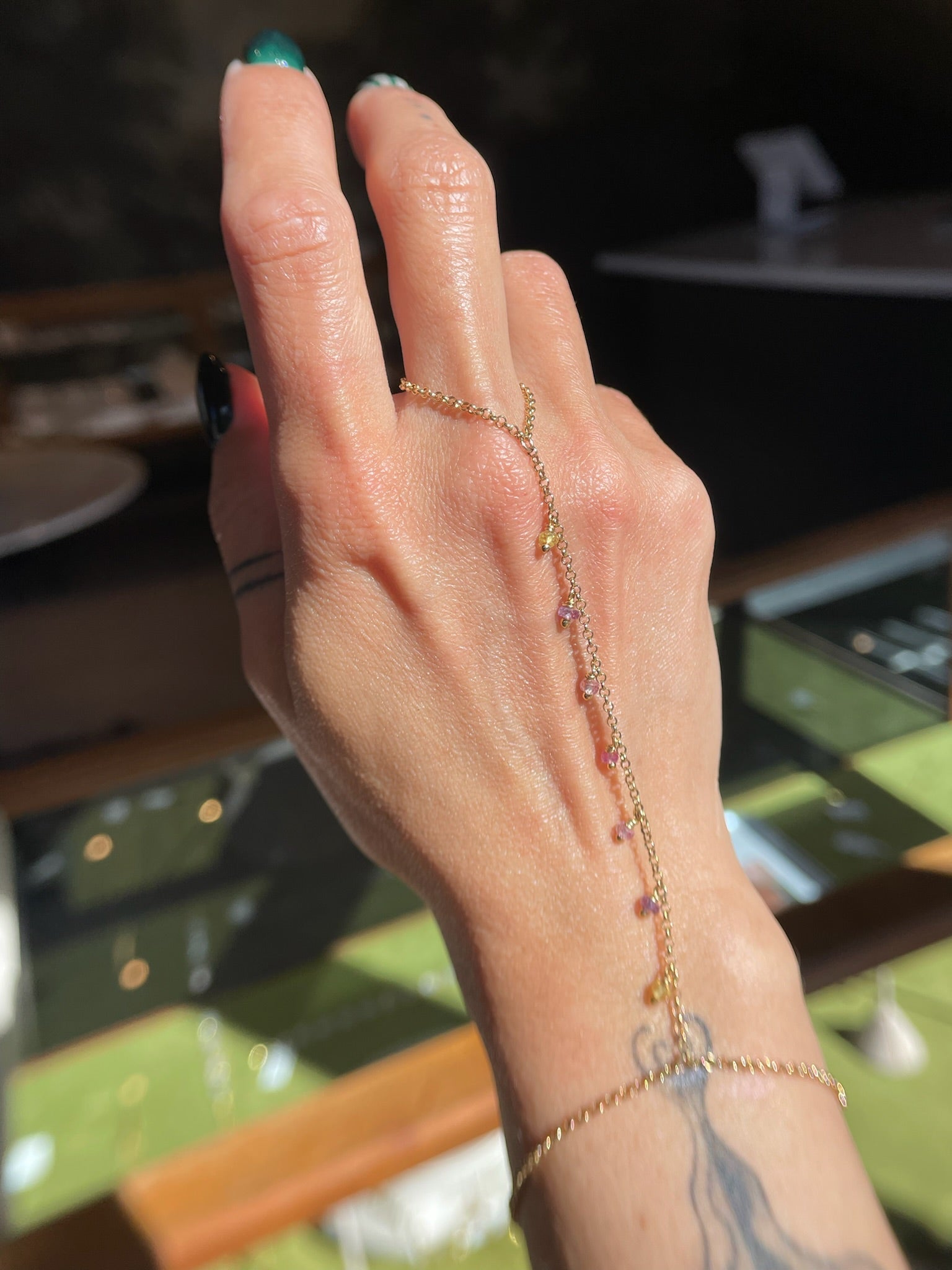 Sapphire Hand Chain