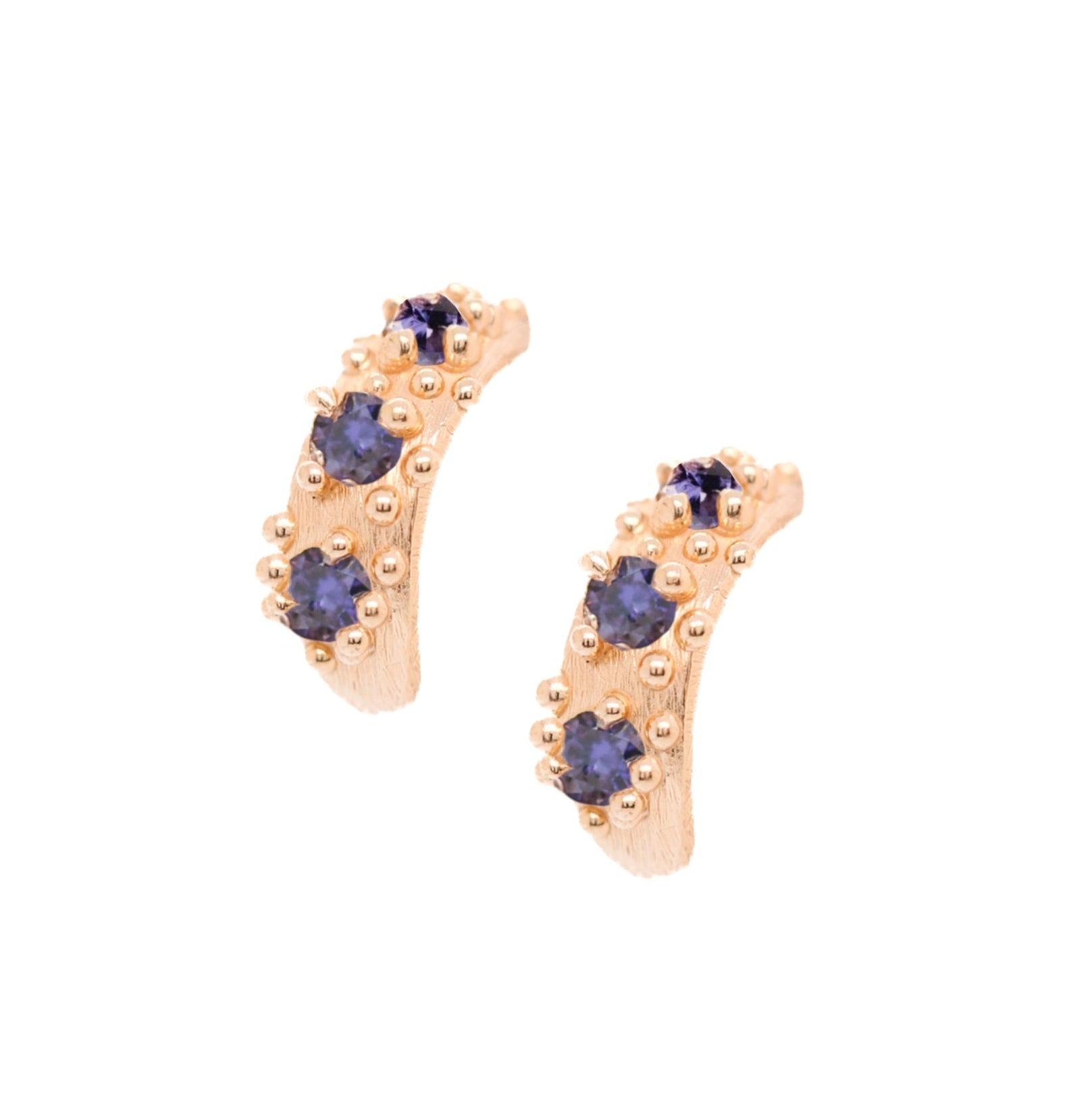 Purple Sapphire Constellation Earrings