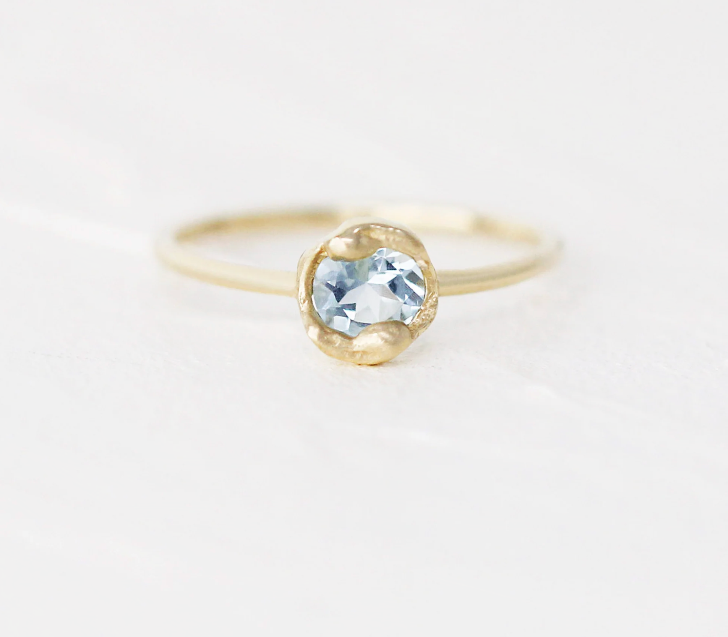 Pigment Round (Aquamarine) Ring