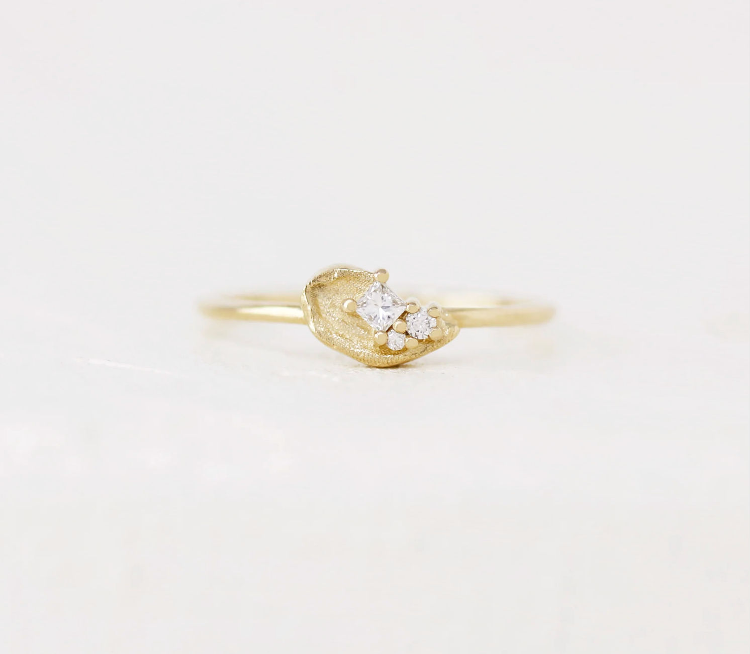 Brushed Glimmer Princess Ring