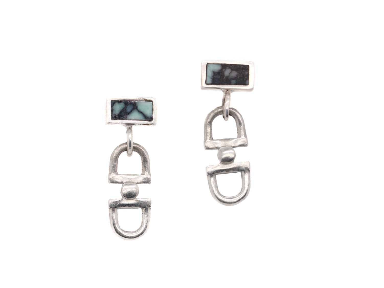 New Chain Inlay Earrings - Snowville Varquoise
