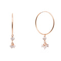 Seamless Hoop with Diamond Drop