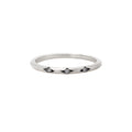 Silver Basit Trois Ring - Silver Diamond