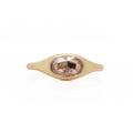 Tapered Champagne Cushion Diamond Ring