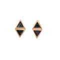 Teal Triangle Sapphire Earrings