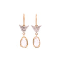 White Sapphire Wing Earrings
