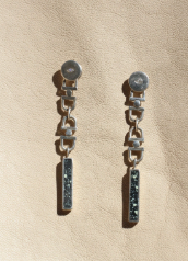 Line of Sight Earrings - New Lander Variscite