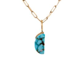 Mini Moon Charm - Turquoise