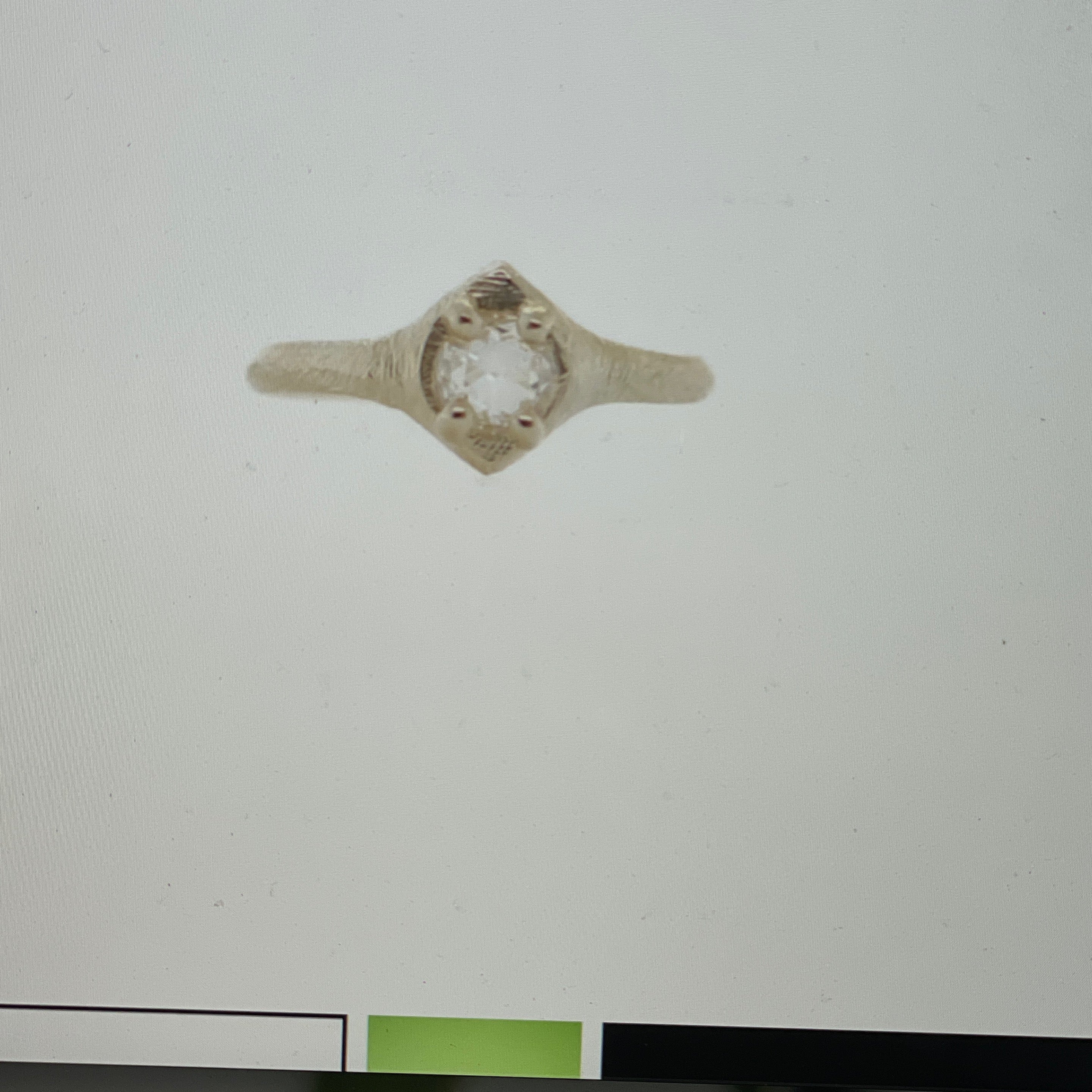 0.425 ct Double Rose Cut Diamond Ring