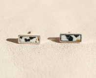 Styx Studs - Dalmatian Jasper
