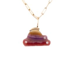 Mini cloud Charm - Purple Agate
