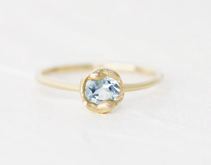 Pigment Round (Aquamarine) Ring