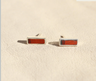 Styx Studs - Red Jasper