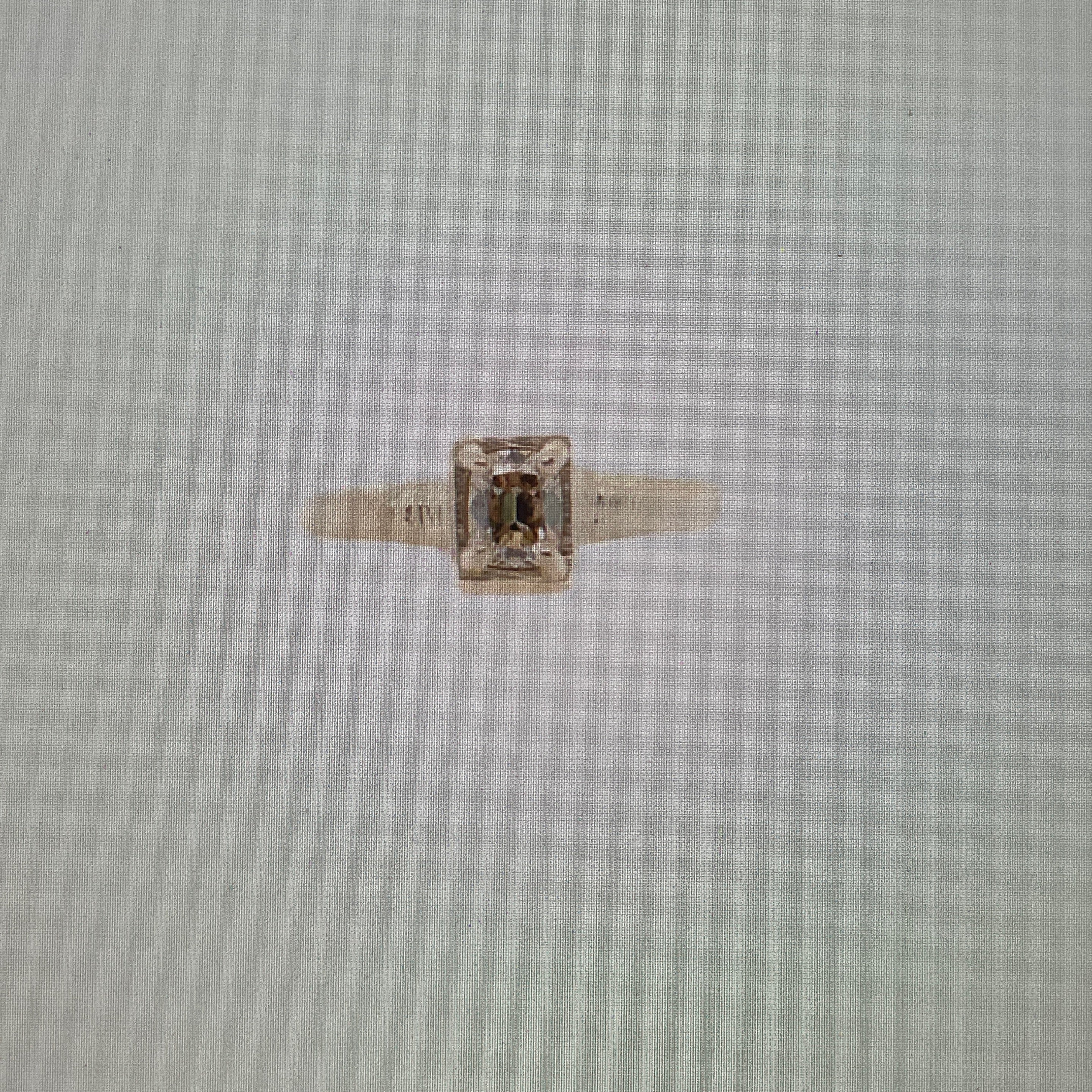 0.52 Carat Modern Antique Diamond Ring